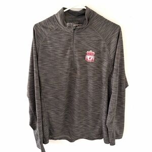 Liverpool Football Club Gray Quarter-Zip Pullover, Size: Large